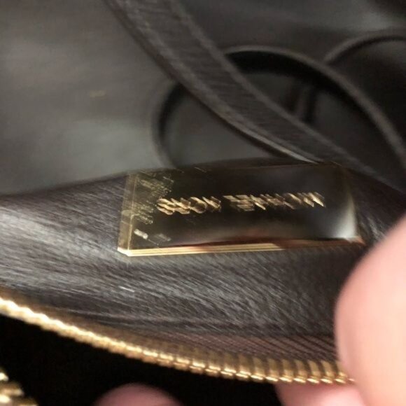 Michael Kors Gia Crocodile Embossed Leather Satchel in Barley - Picture 15 of 16